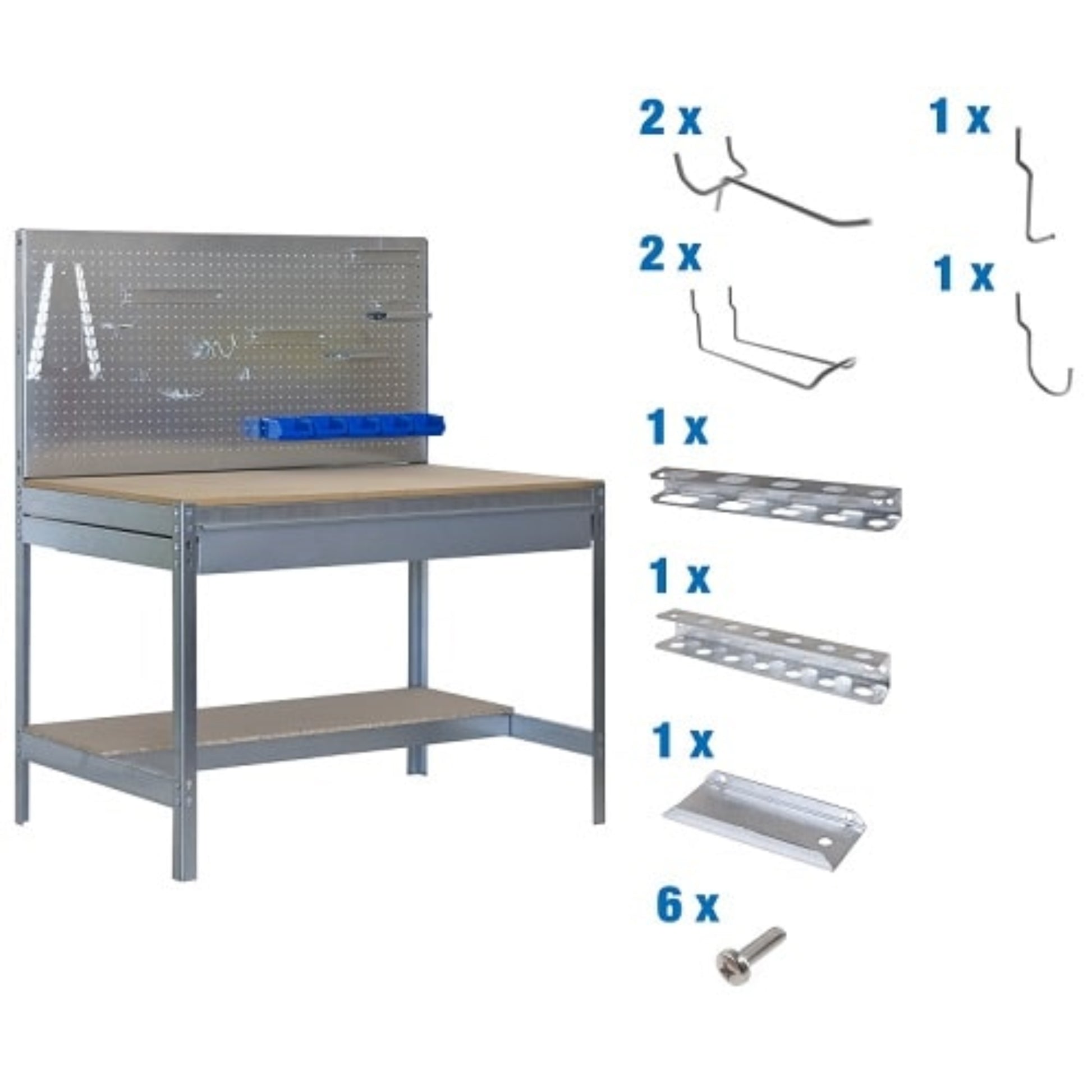  SIMON RACK  Etabli atelier avec panneau outils BT2 box + 9 accessoires  ETABLI, Etabli atelier avec accessoires RANGESTOCK