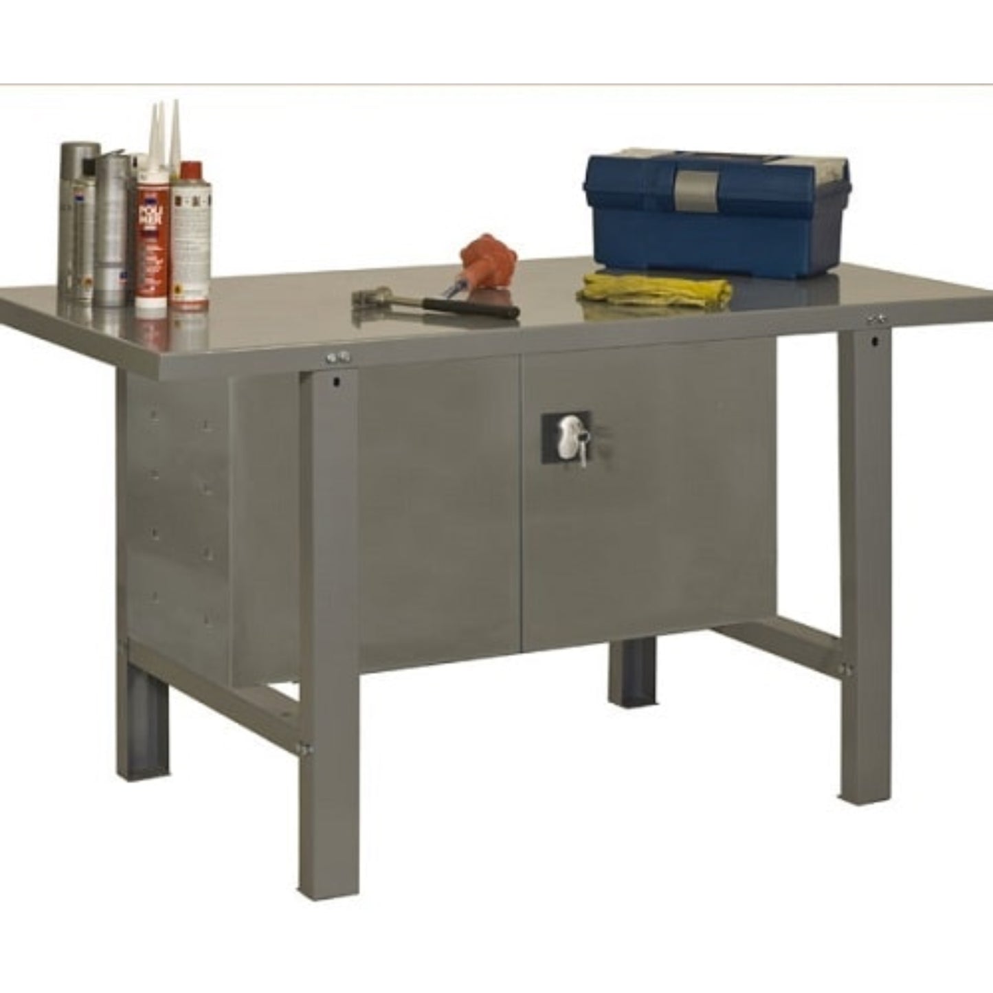  SIMON RACK  Etabli pro métallique avec armoire  ETABLI, Etabli avec armoire RANGESTOCK