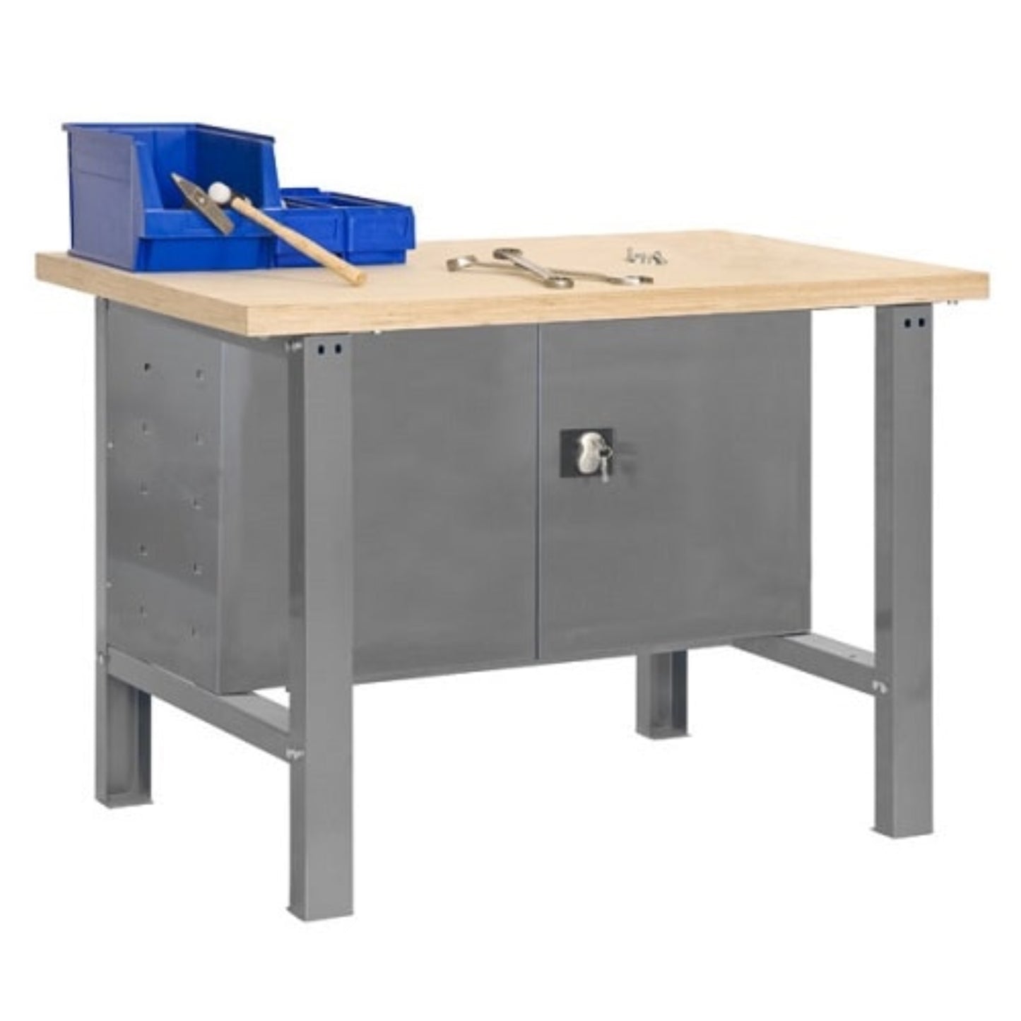  SIMON RACK  Etabli pro plateau bois et armoire de rangement  ETABLI, Etabli avec armoire RANGESTOCK