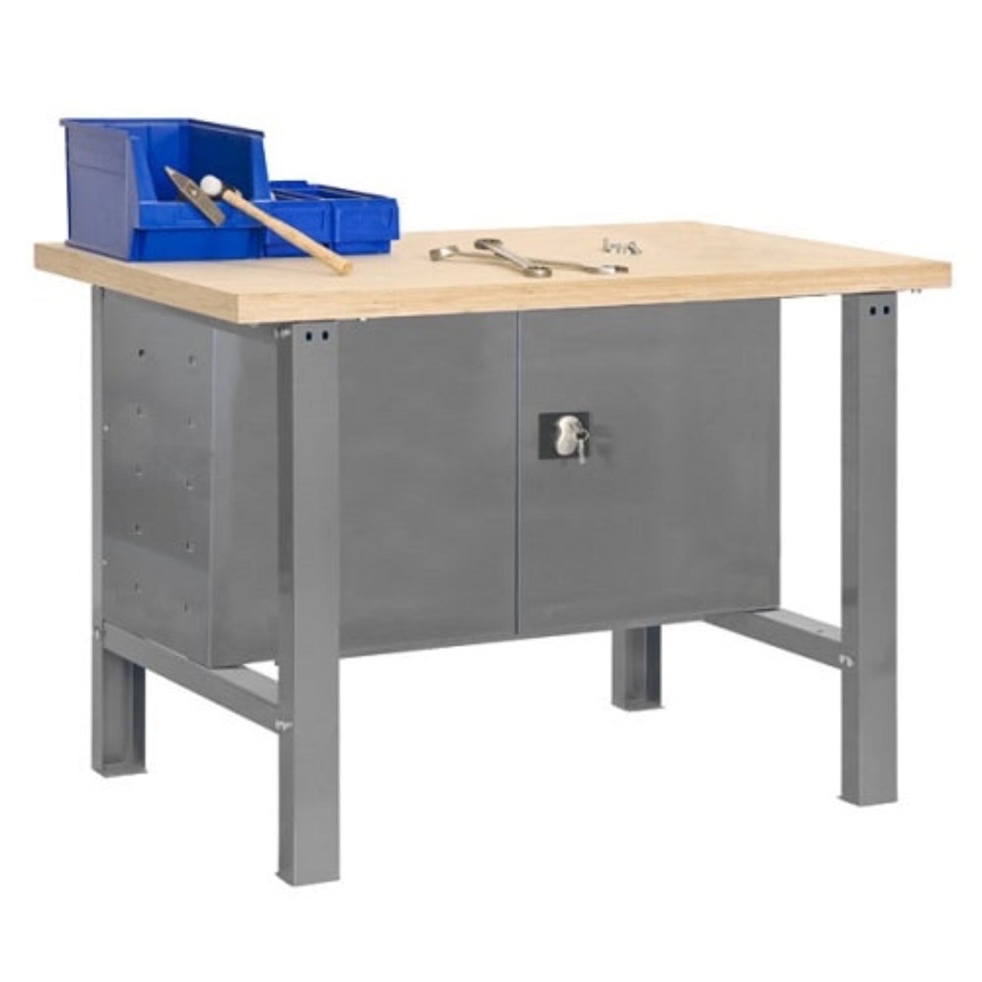  SIMON RACK  Etabli pro plateau bois et armoire de rangement  ETABLI, Etabli avec armoire RANGESTOCK