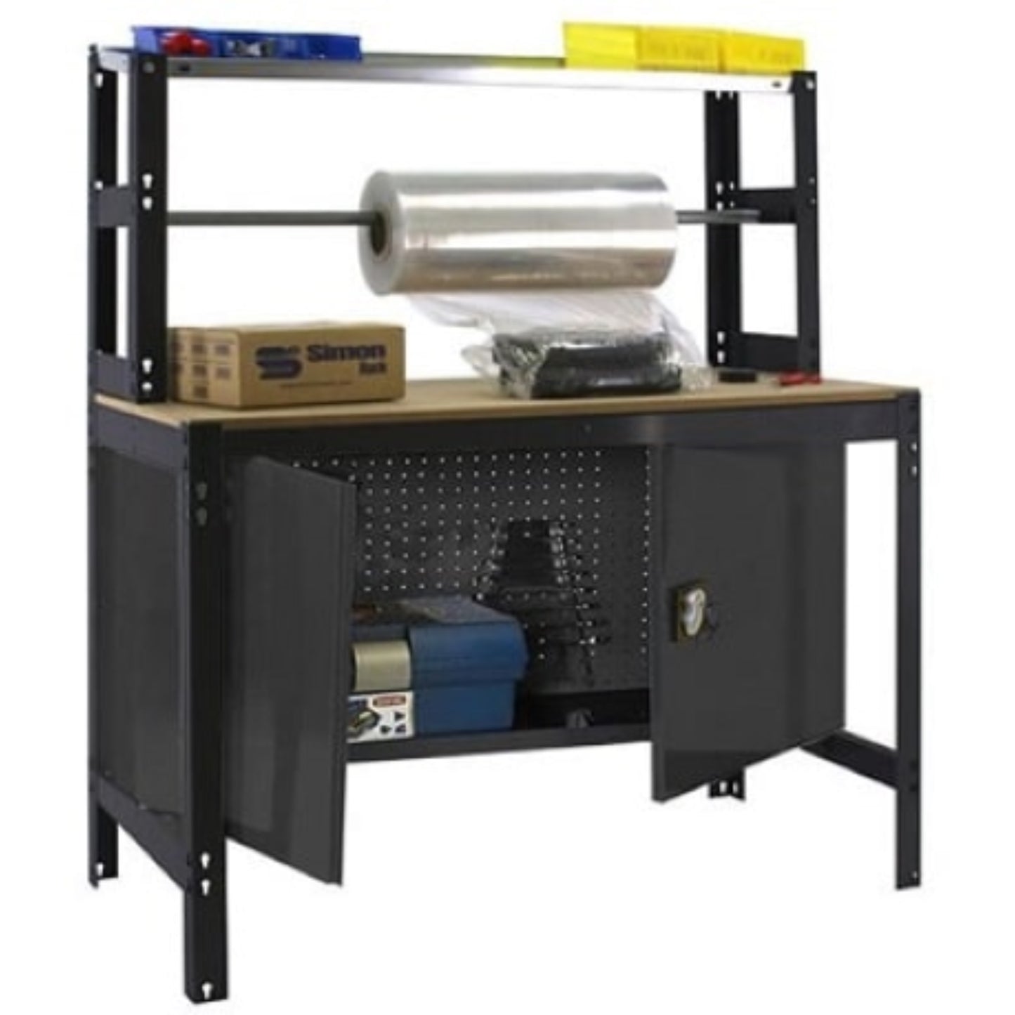  SIMON RACK  Etabli table emballage avec armoire  ETABLI, Etabli avec armoire RANGESTOCK