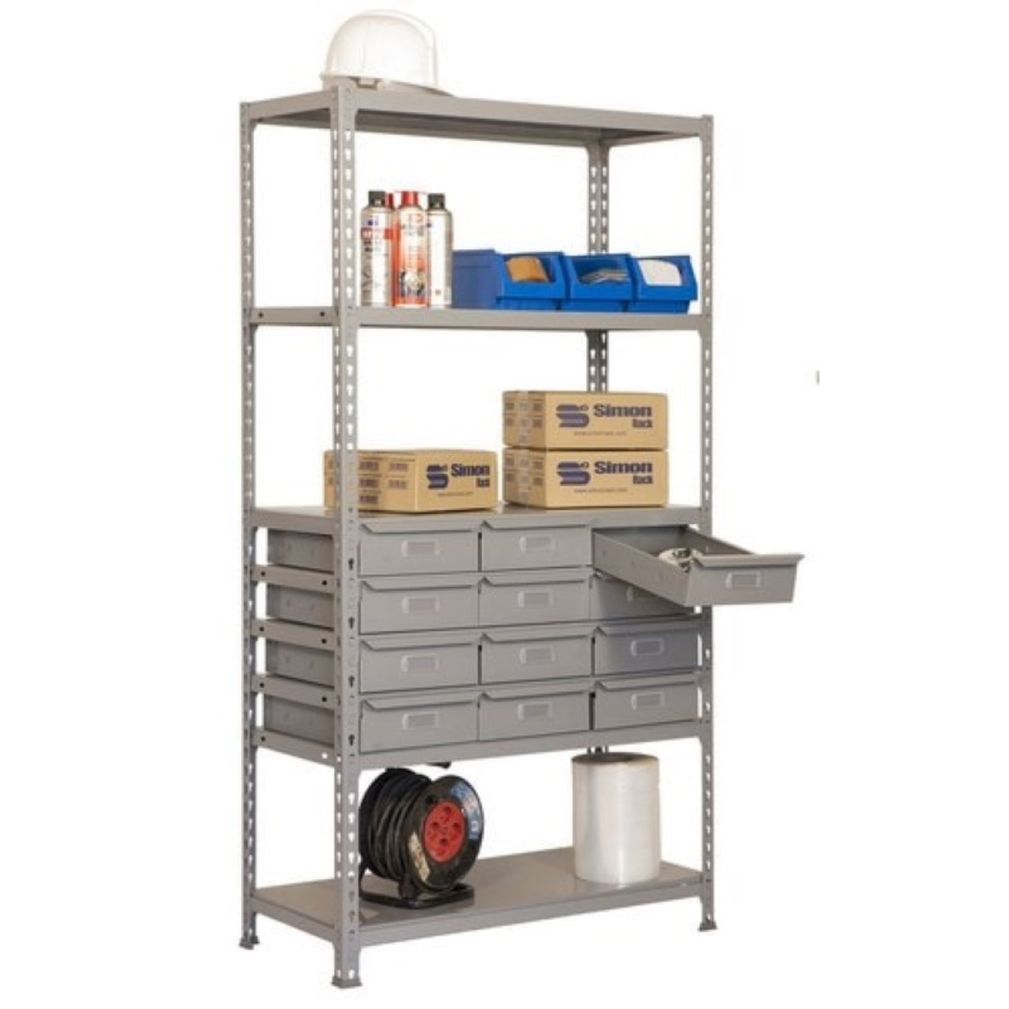  SIMON RACK  Etagère avec tiroir métallique  ETAGERE, Etagère métallique RANGESTOCK