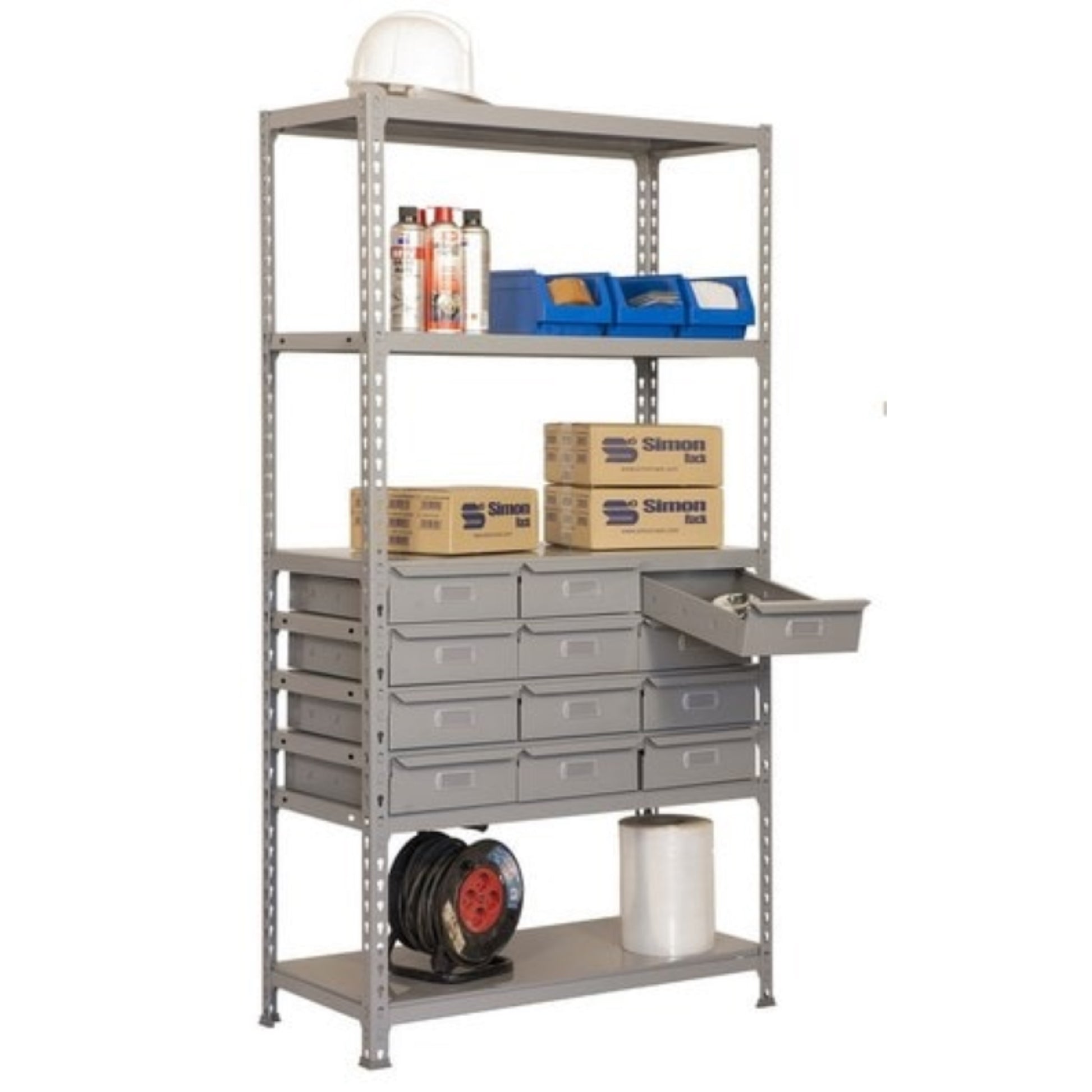  SIMON RACK  Etagère avec tiroir métallique  ETAGERE, Etagère métallique RANGESTOCK