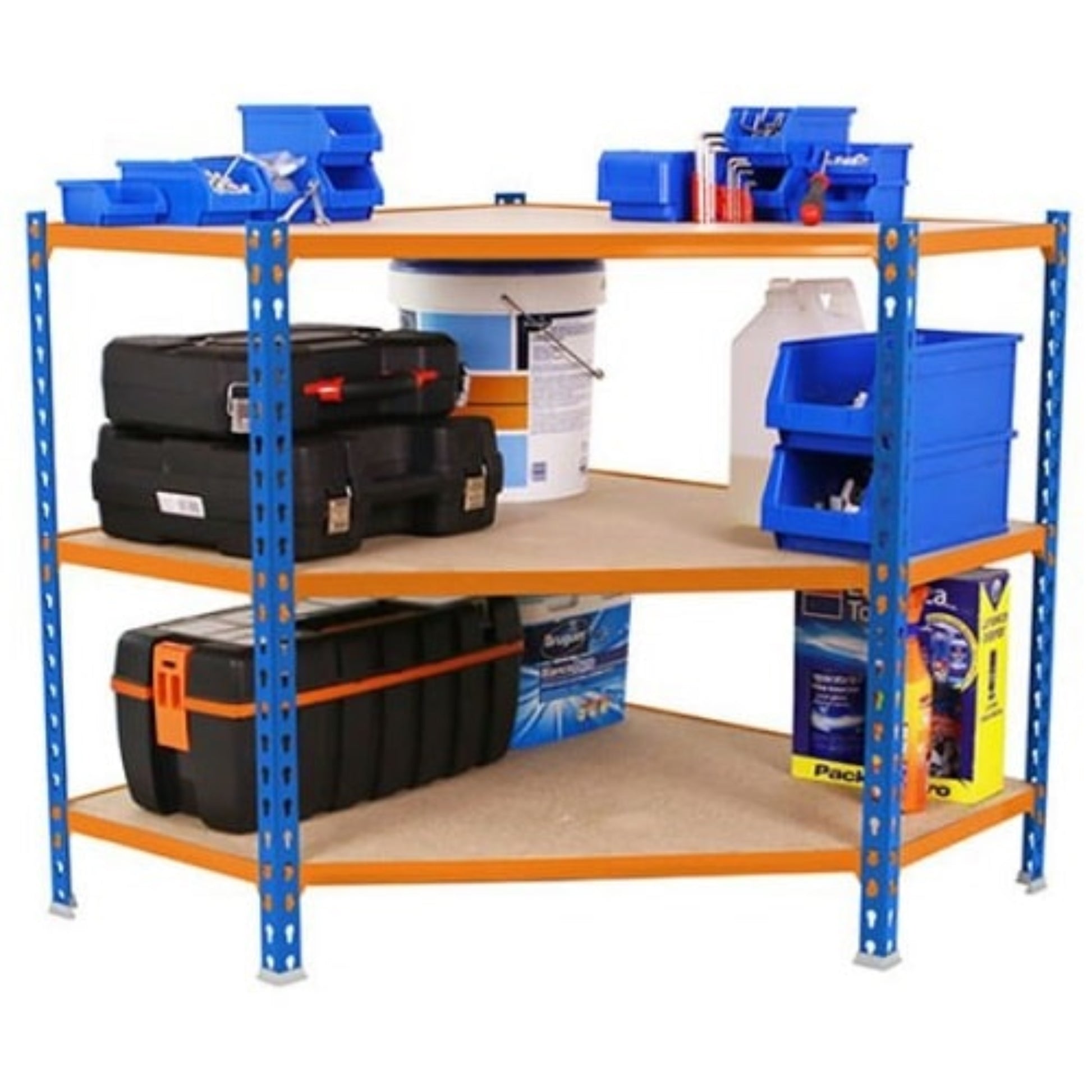  SIMON RACK  Etagère basse bois/métal d'angle 900x900mm  ETAGERE, Etagère basse bois  métal RANGESTOCK