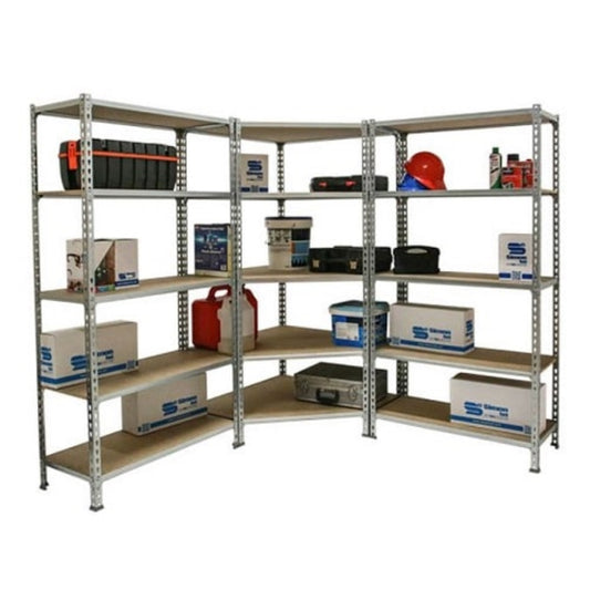  SIMON RACK  Etagère bois/métal d'angle 1800x1800mm - Lot 3 kits  ETAGERE, Etagère bois métal RANGESTOCK