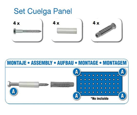  SIMON RACK  Fixation pour armoire murale & panneau perforé  Accessoires pour établi, ETABLI RANGESTOCK
