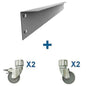  SIMON RACK  Lot 4 roulettes + barre de renforcement pour établi  Accessoires pour établi, ETABLI RANGESTOCK