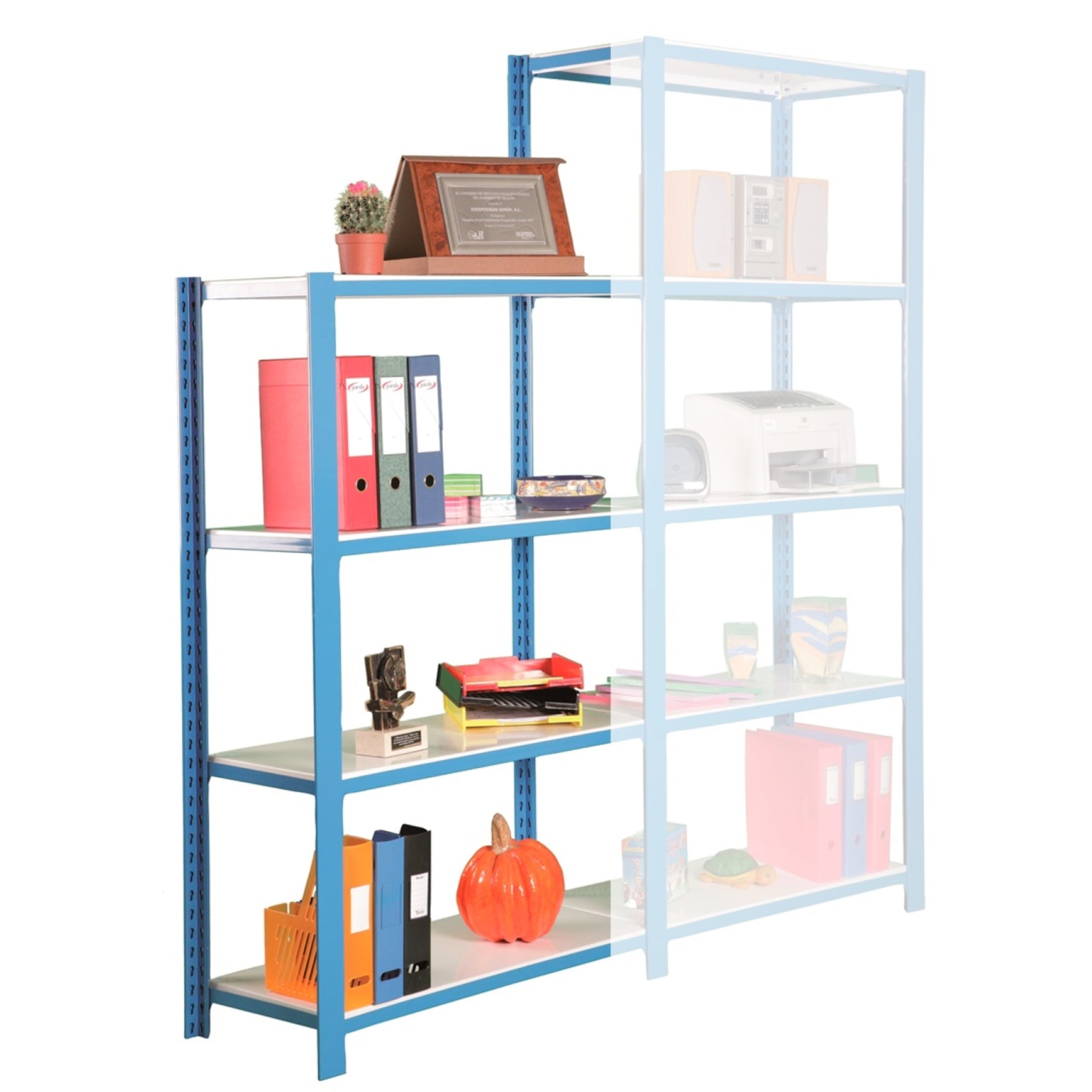  SIMON RACK  Rayonnage bureau métal départ 4 tablettes  RAYONNAGE, Rayonnage bureau RANGESTOCK