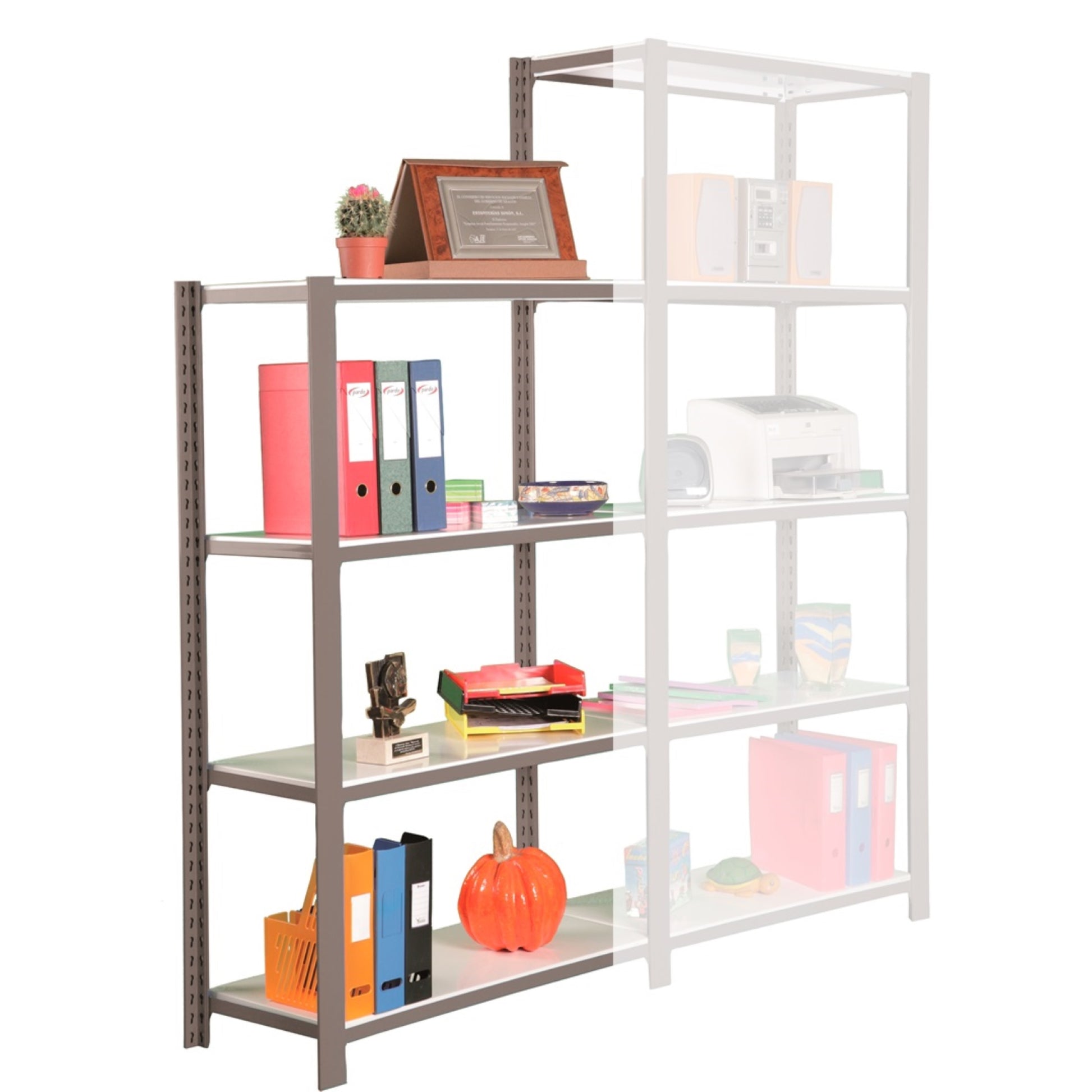  SIMON RACK  Rayonnage bureau métal départ 4 tablettes  RAYONNAGE, Rayonnage bureau RANGESTOCK