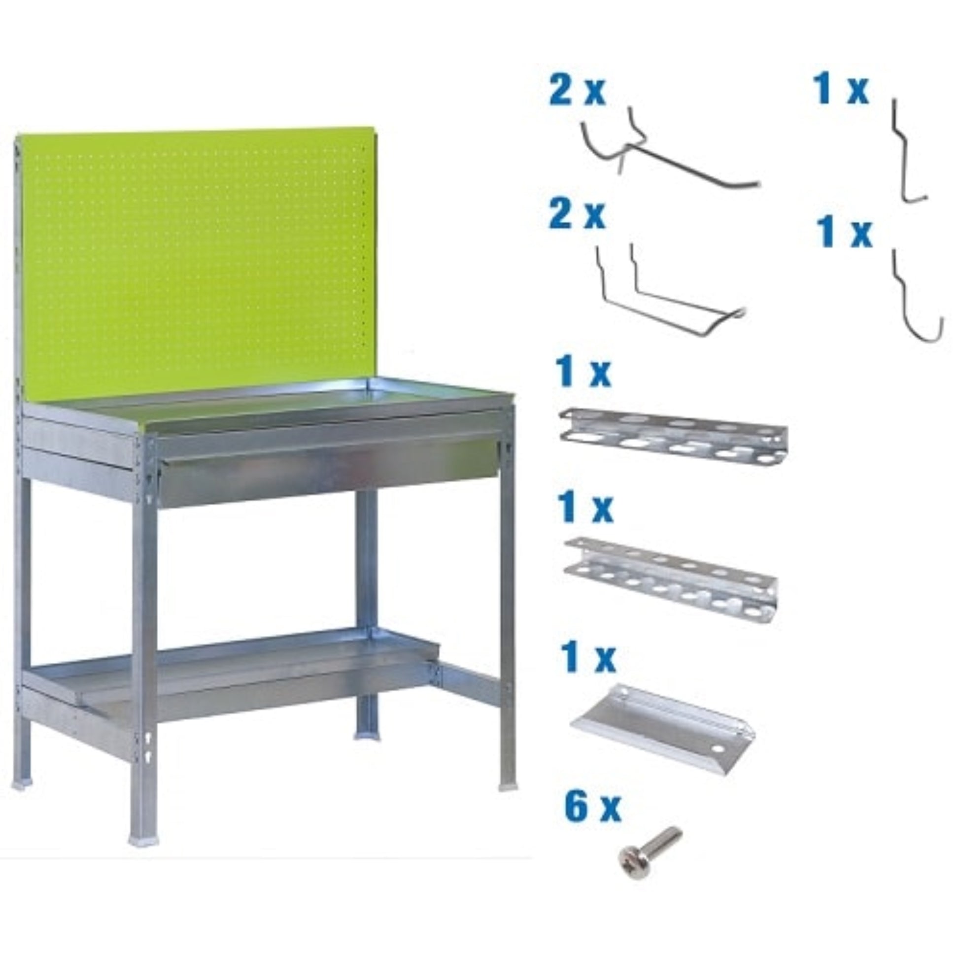  SIMON RACK  Table de rempotage avec panneau outils BT2 box + 9 accessoires  ETABLI, Etabli atelier avec accessoires RANGESTOCK