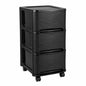  EDA  Tour de rangement plastique 3 tiroirs  BOITE & BAC, Module de classement 3 tiroirs A4, Module de rangement plastique blanc, Tour de rangement plastique, Tour de rangement plastique PP noir RANGESTOCK
