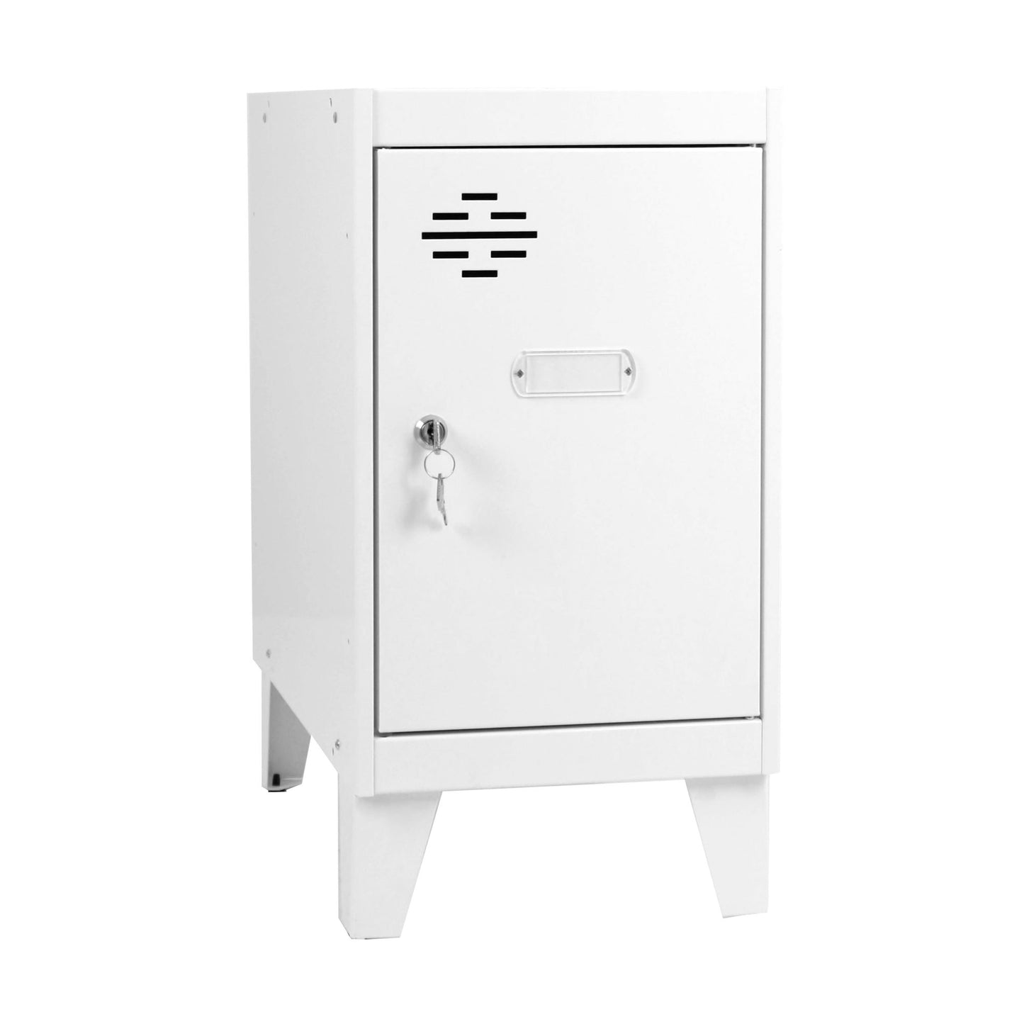  SIMON RACK  Vestiaire casier métal blanc + pieds en kit - (H)575 x (L)300 x (P)500mm  VESTIAIRE, Vestiaire casier en kit RANGESTOCK