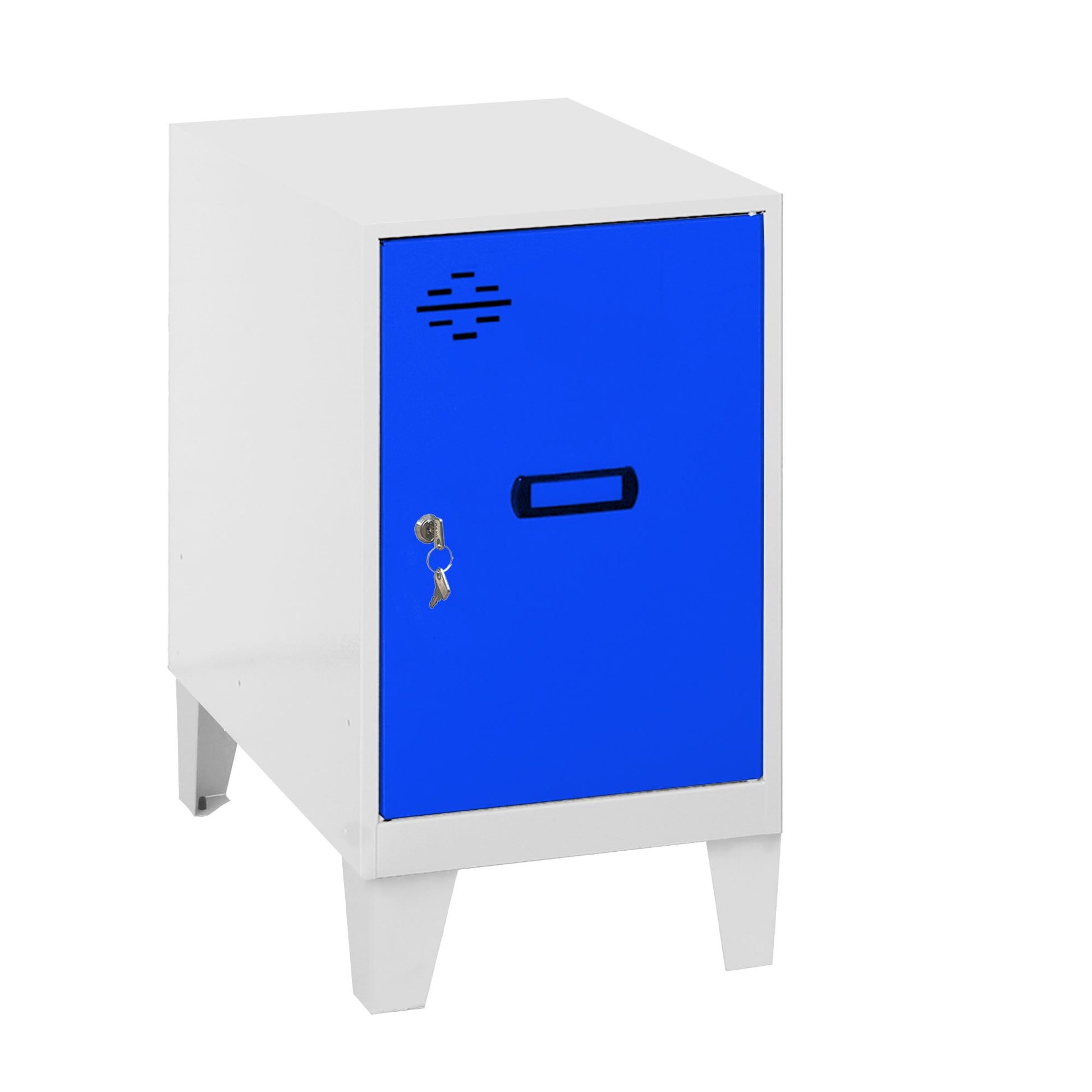  SIMON RACK  Vestiaire casier métal blanc + pieds en kit - (H)575 x (L)300 x (P)500mm  VESTIAIRE, Vestiaire casier en kit RANGESTOCK