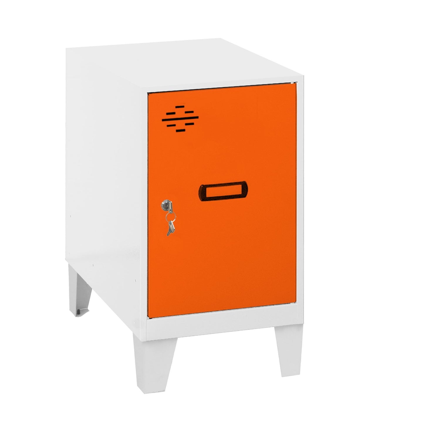  SIMON RACK  Vestiaire casier métal blanc + pieds en kit - (H)575 x (L)300 x (P)500mm  VESTIAIRE, Vestiaire casier en kit RANGESTOCK