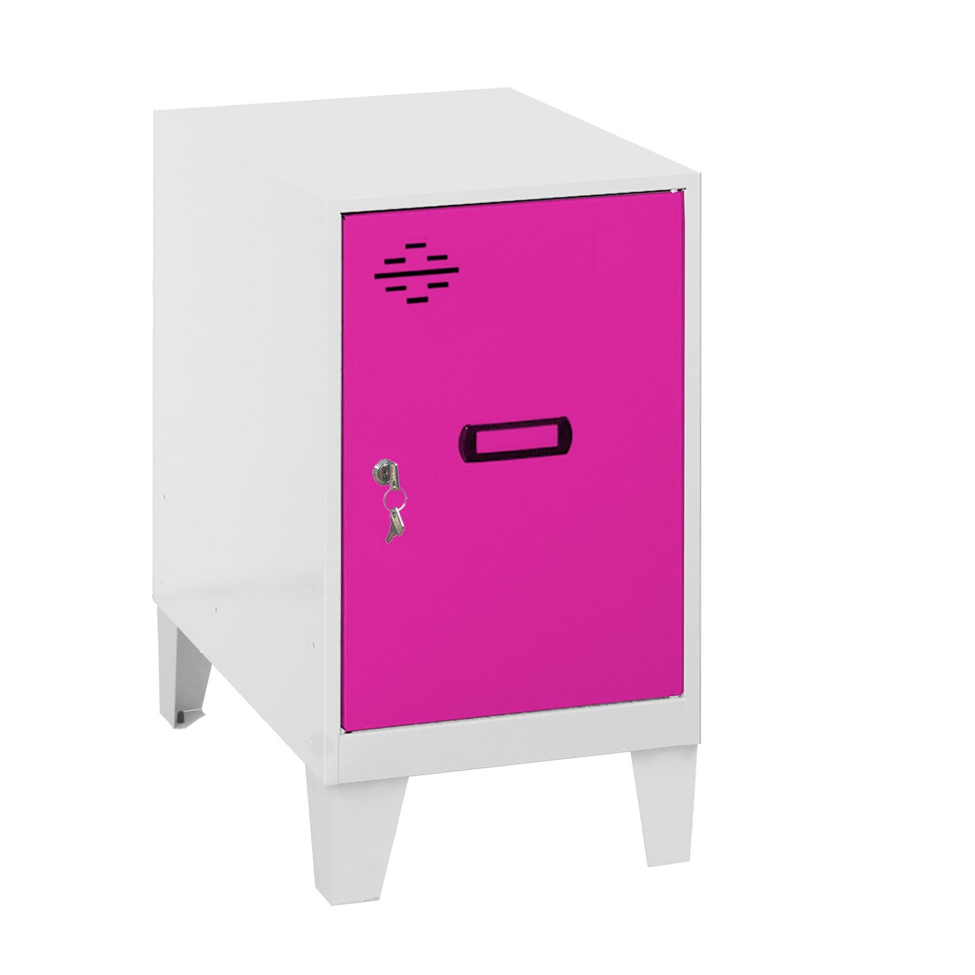  SIMON RACK  Vestiaire casier métal blanc + pieds en kit - (H)575 x (L)300 x (P)500mm  VESTIAIRE, Vestiaire casier en kit RANGESTOCK