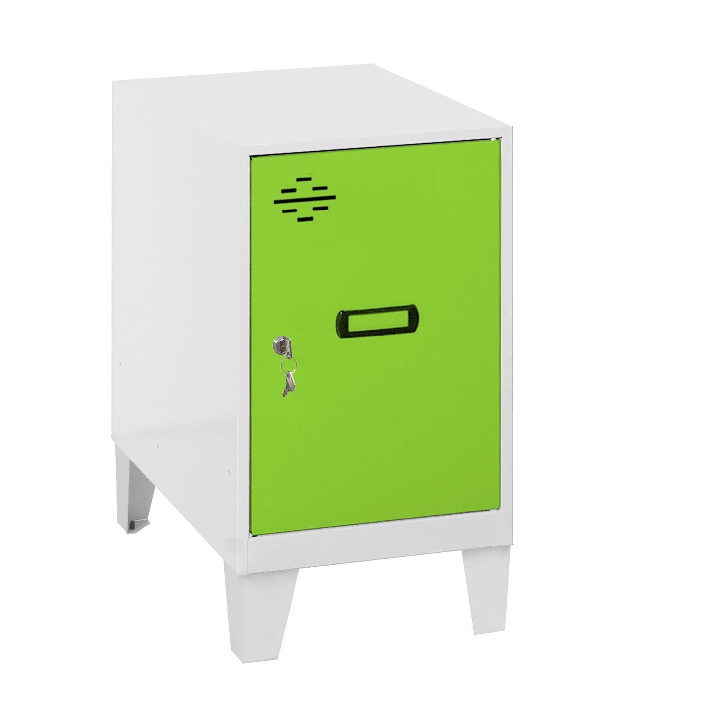  SIMON RACK  Vestiaire casier métal blanc + pieds en kit - (H)575 x (L)300 x (P)500mm  VESTIAIRE, Vestiaire casier en kit RANGESTOCK