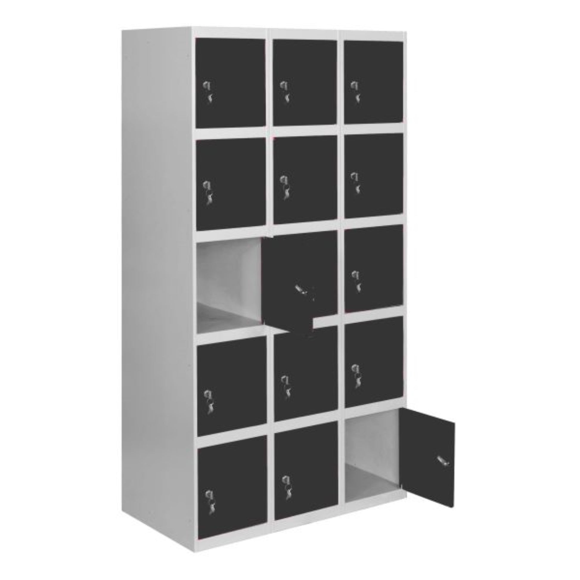  SIMON RACK  Vestiaire industriel 15 cases / 3 colonnes  VESTIAIRE, Vestiaire industriel 5 cases monobloc RANGESTOCK