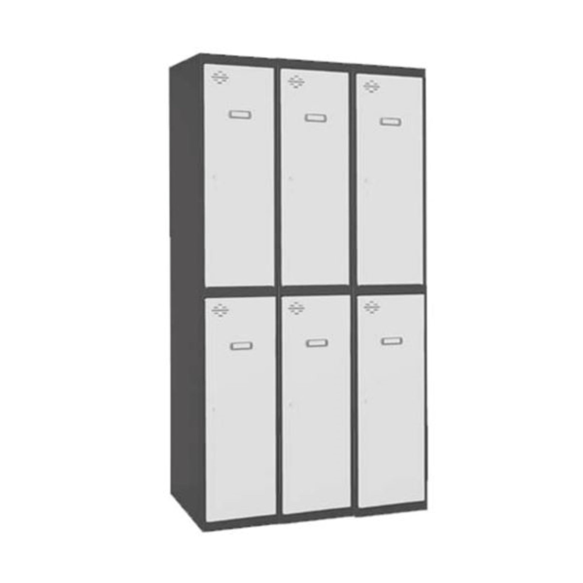  SIMON RACK  Vestiaire industriel bi place 6 cases / 3 colonnes en kit  VESTIAIRE, Vestiaire industriel bi place en kit RANGESTOCK