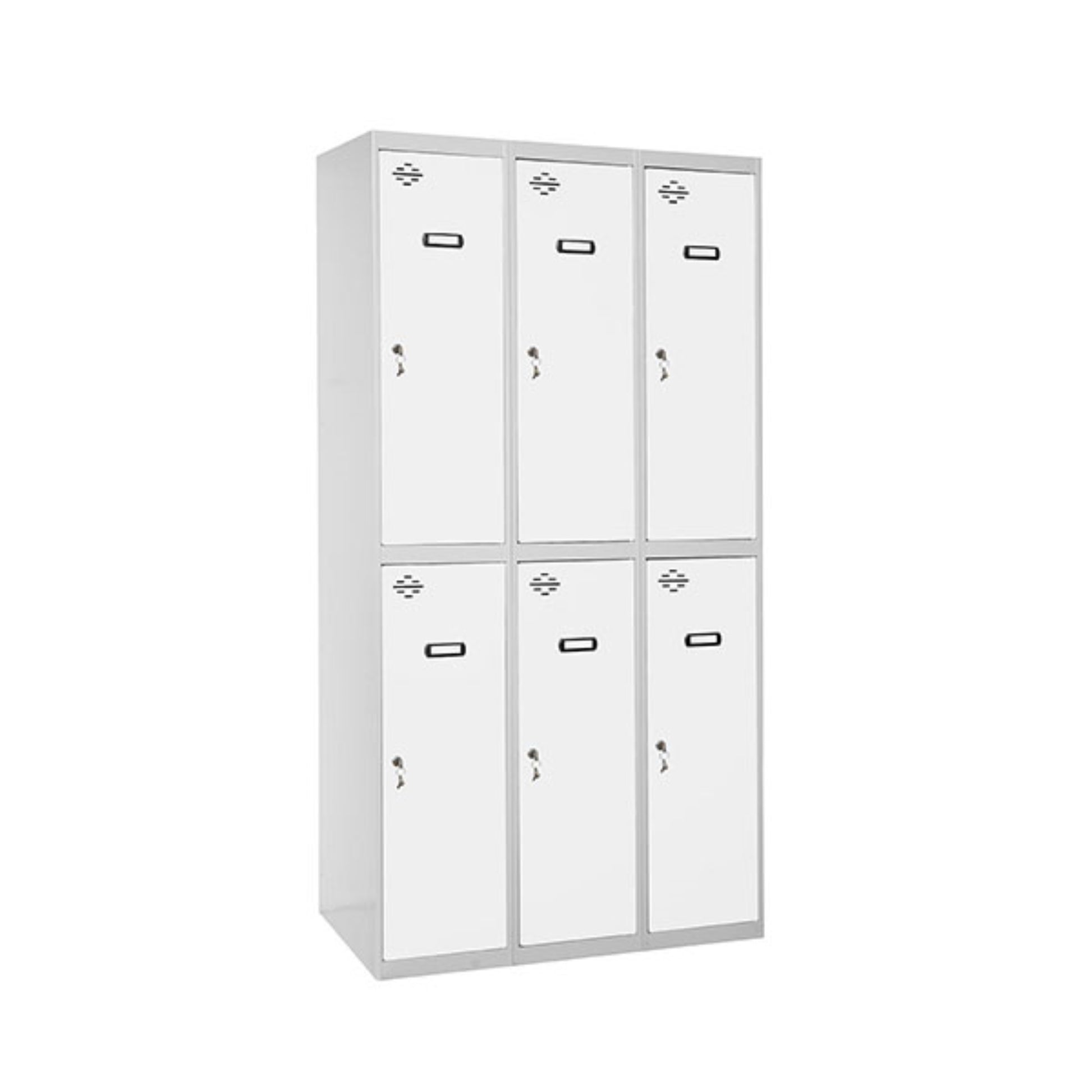  SIMON RACK  Vestiaire industriel bi place 6 cases / 3 colonnes en kit  VESTIAIRE, Vestiaire industriel bi place en kit RANGESTOCK