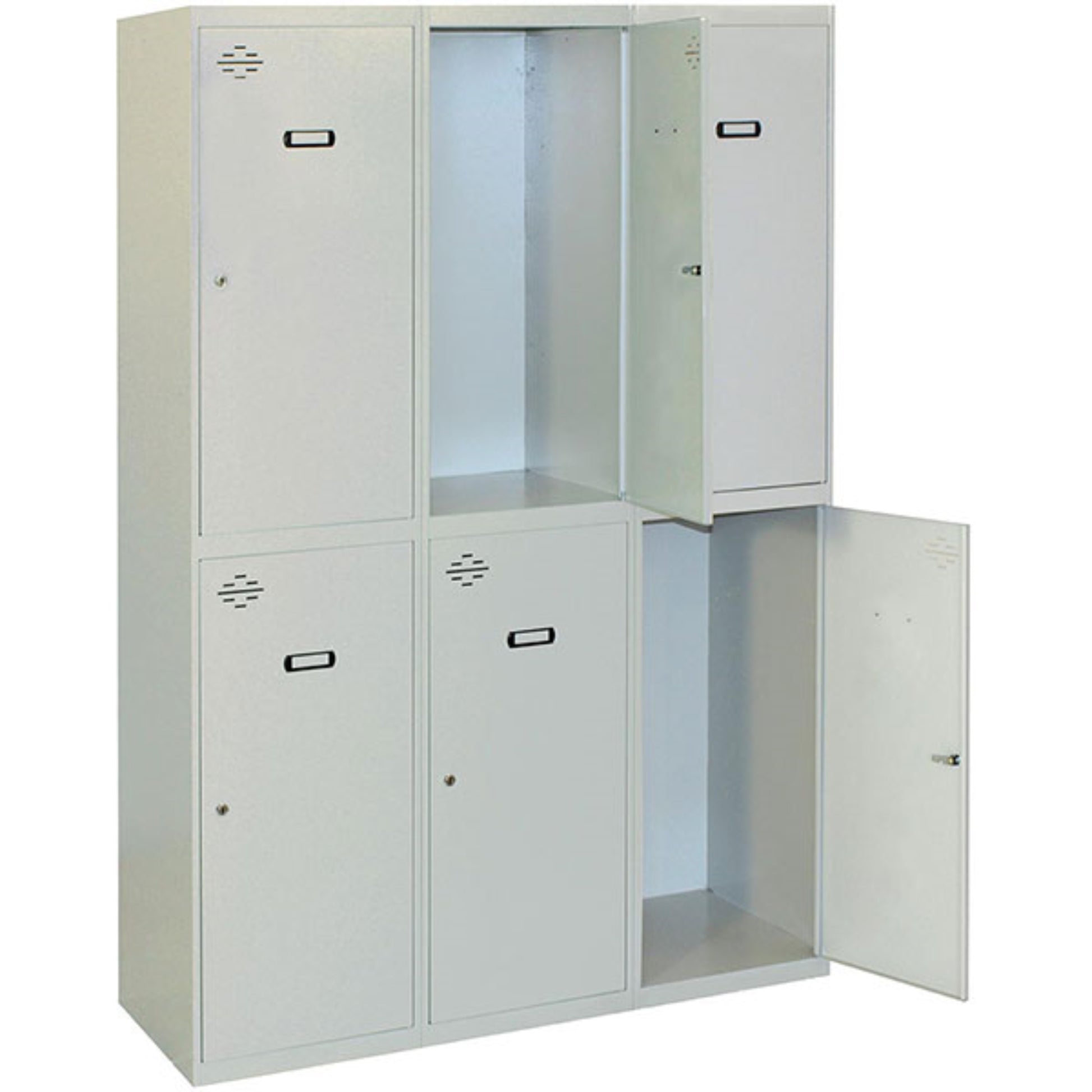  SIMON RACK  Vestiaire industriel bi place 6 cases / 3 colonnes en kit  VESTIAIRE, Vestiaire industriel bi place en kit RANGESTOCK