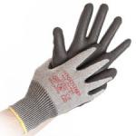 Gant tricoté coton/polyester fourré acrylique/laine brossée enduit latex gris sur paume et doigts  - MAPROTEC