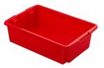 CAISSE de rangement plastique rouge - 30 litres