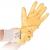 Gant polyamide jaune fluo enduit mousse de latex noir paume et doigts - MAPROTEC